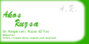 akos ruzsa business card